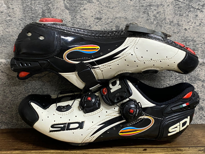 KD146 シディ SIDI ワイヤー WIRE CARBON ビンディングシューズ 3穴 白 黒 EU42 1/2