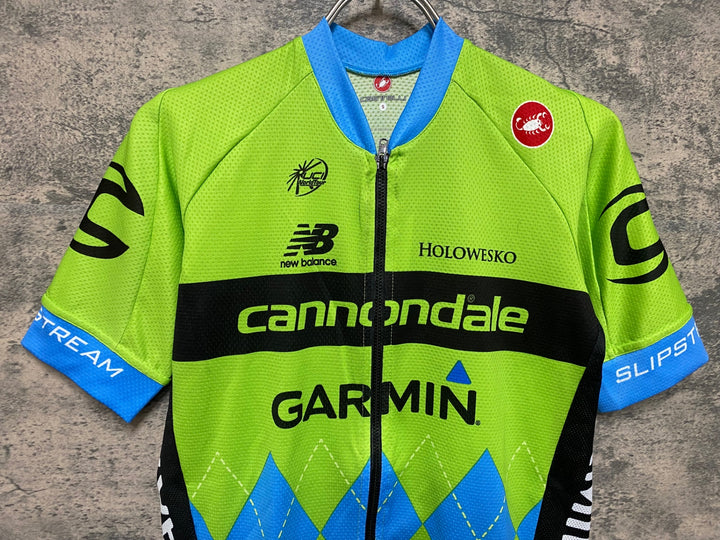 JS447 カステリ CASTELLI 半袖 サイクルジャージ 緑 S CANNONDALE