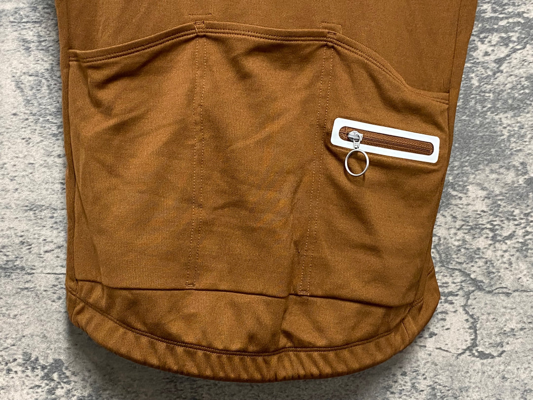 JQ806 ラファ Rapha 半袖 サイクルジャージ 茶 S ※タグカット