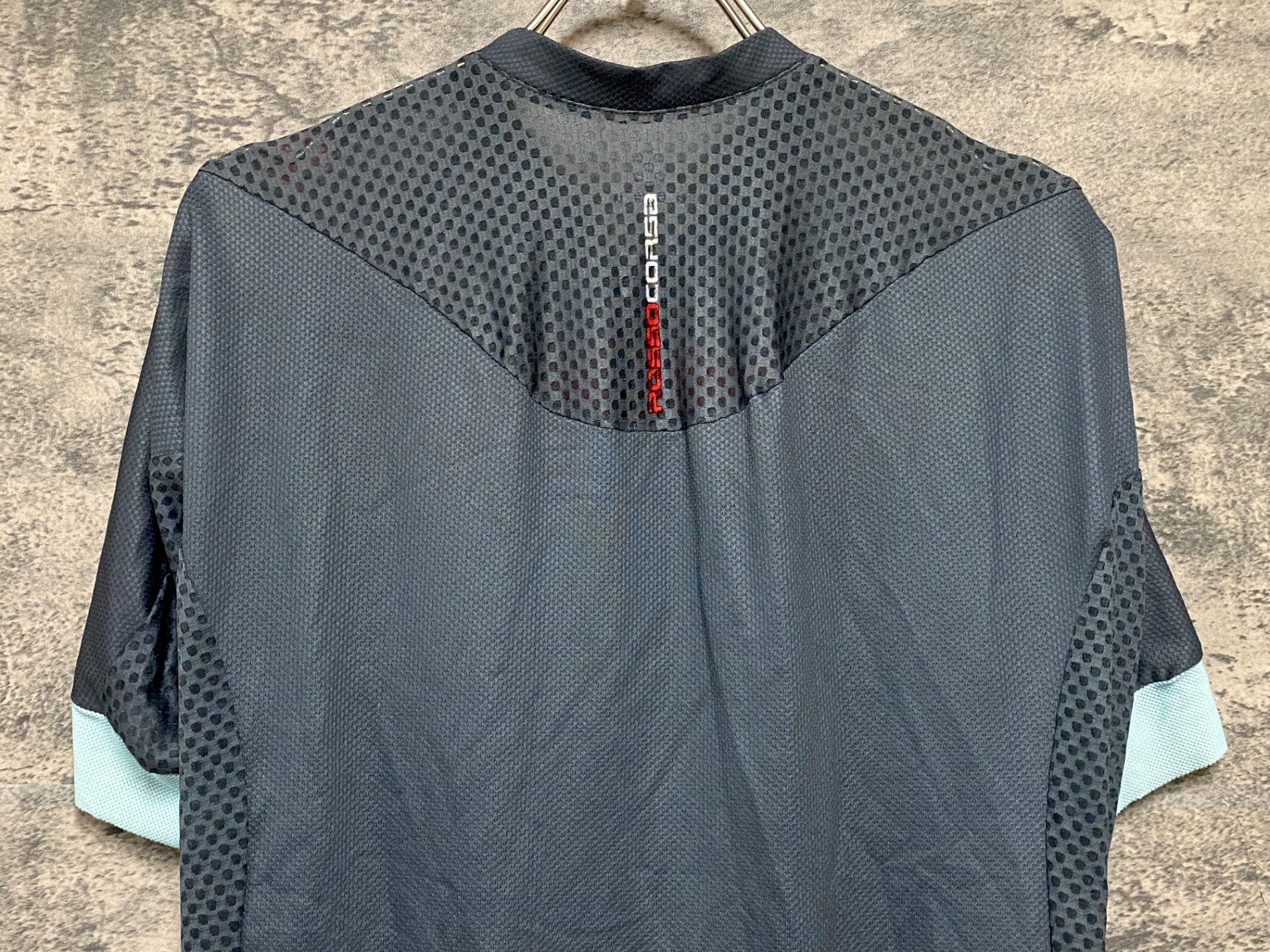 KB221 カステリ CASTELLI 半袖 サイクルジャージ グレー 赤 XL