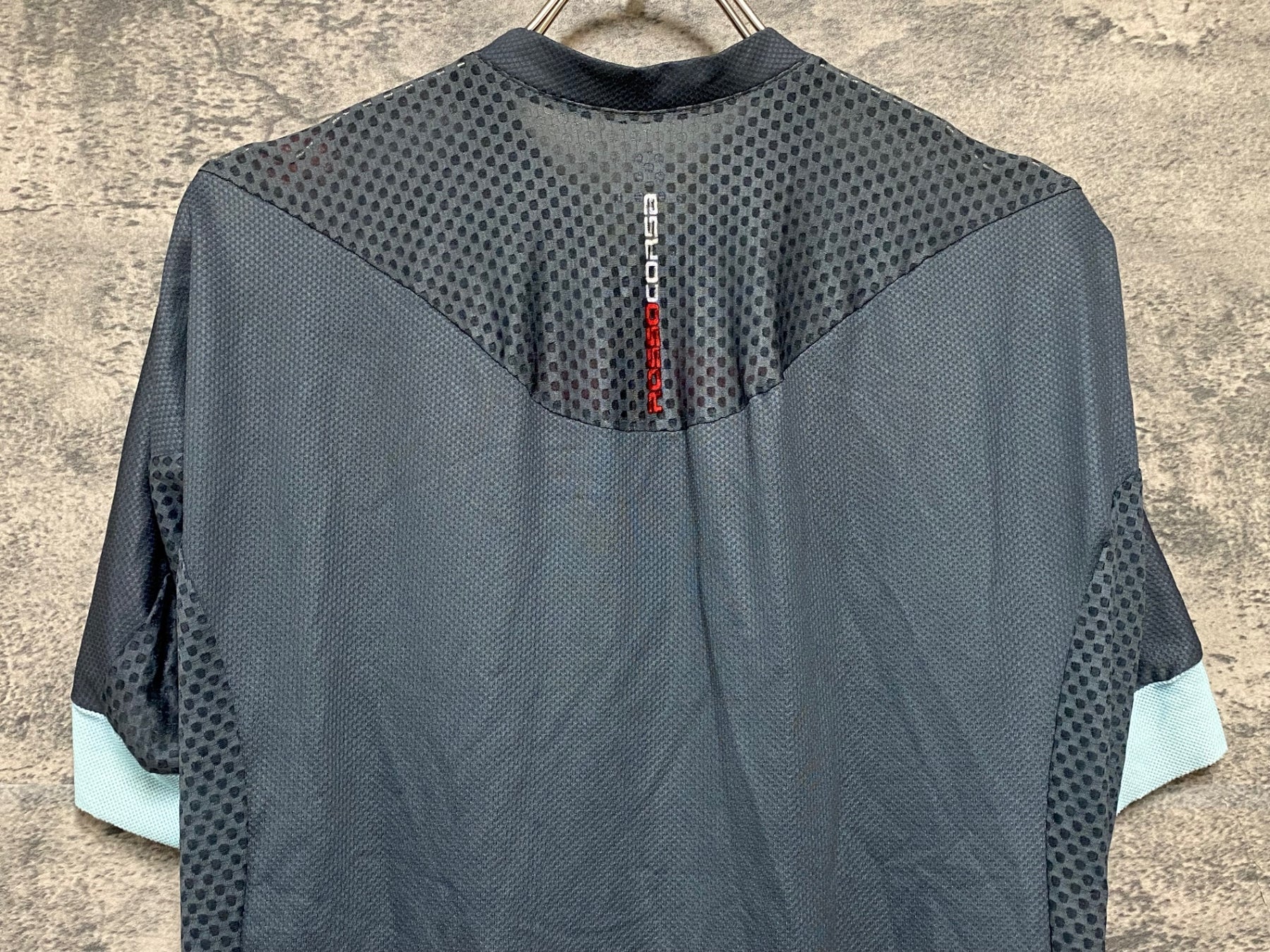 KB221 カステリ CASTELLI 半袖 サイクルジャージ グレー 赤 XL