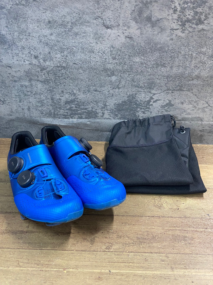 KD820 シマノ SHIMANO S-PHYRE RC9 SHRC902M B01 S ビンディングシューズ  3穴 青 EU39