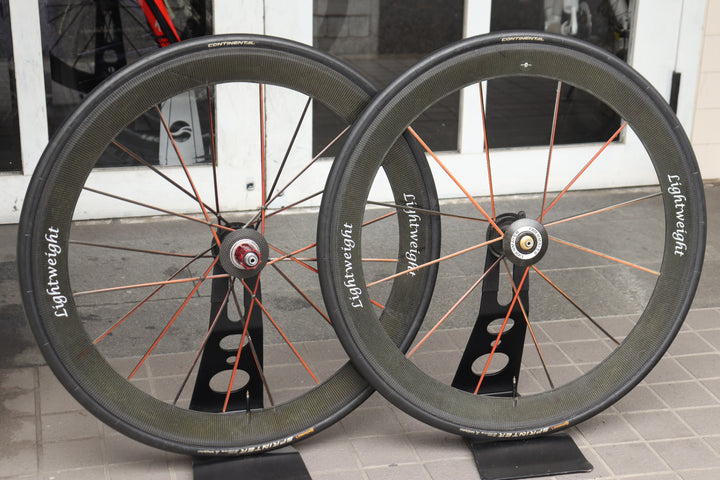 【訳あり】 ライトウェイト LIGHTWEIGHT オーバーマイヤー OBERMAYER G2 カーボン チューブラー ホイールセット カンパニョーロ 11/12S 【横浜店】