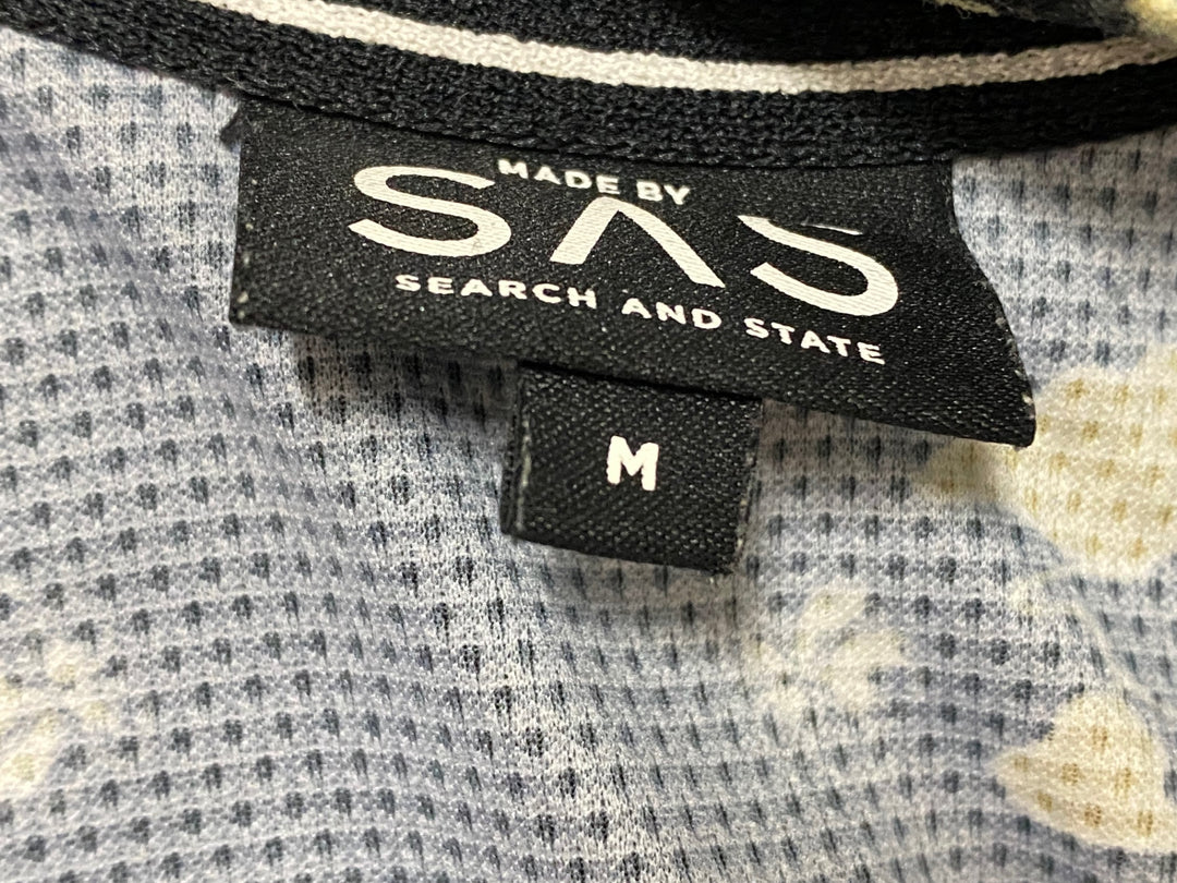 KK247 サーチアンドステイト SEARCH AND STATE 半袖 サイクルジャージ 黒 花柄 M