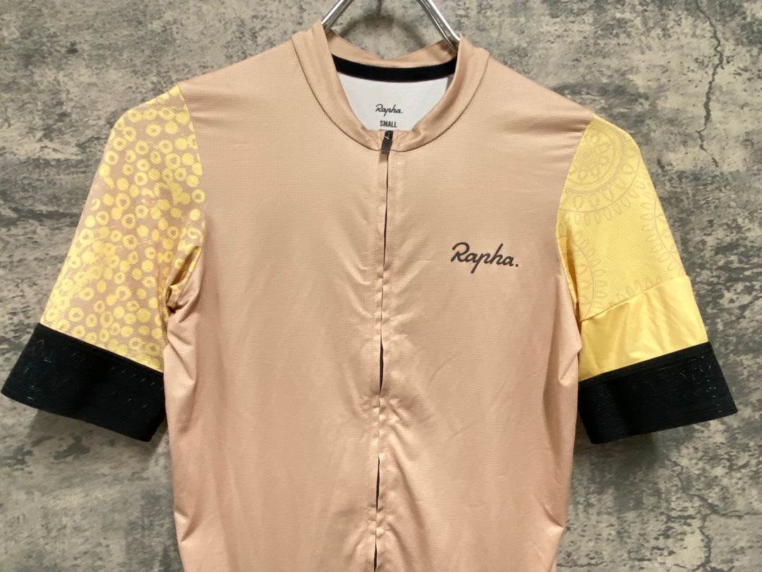 JM437 ラファ Rapha CONNECT TO COUNTRY PRO TEAM TRAINING JERSEY 半袖 サイクルジャージ 総柄 S