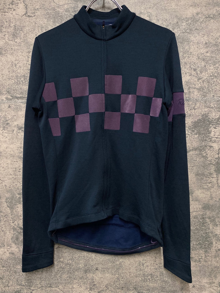 JJ039 ラファ Rapha Classic 長袖 サイクルジャージ S ブラック ほつれ