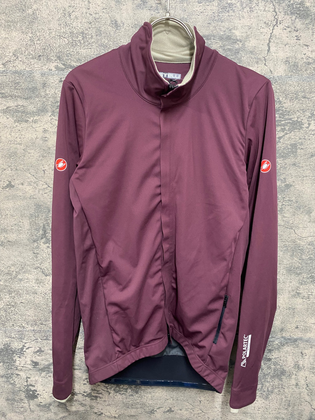 KG693 カステリ CASTELLI ALPHA 150 JACKET 長袖 サイクルジャケット ボルドー L 裏起毛