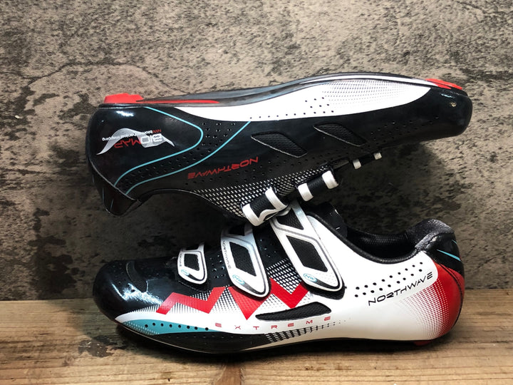 JR508 ノースウェーブ NORTHWAVE EXTREME ビンディングシューズ 黒赤白 EU41 1/2