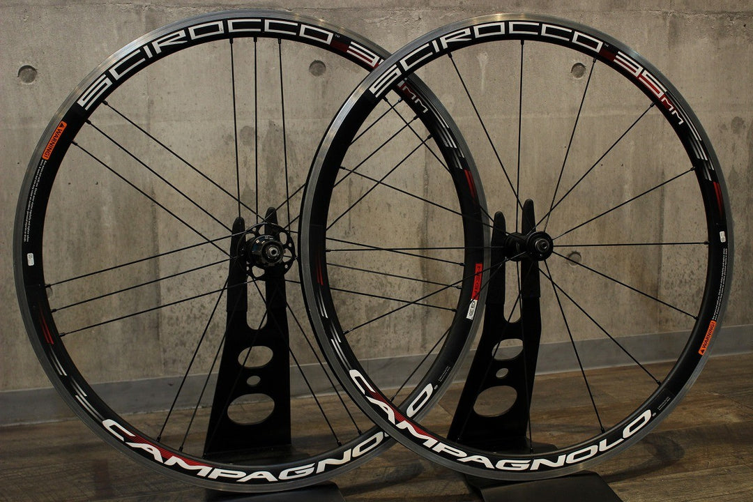 訳アリ カンパニョーロ CAMPAGNOLO シロッコ SCIROCCO 35mm アルミ クリンチャー ホイールセット カンパ 11S/12S 【名古屋店】
