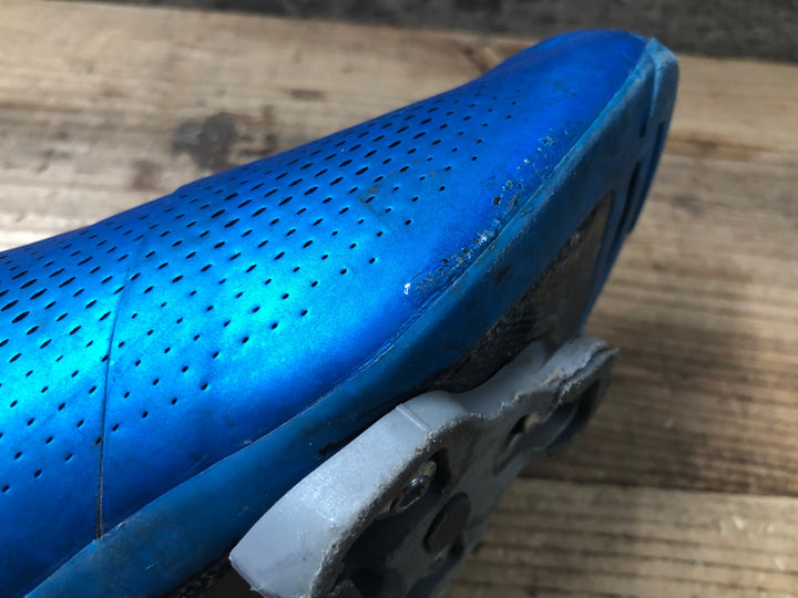 KA354 シマノ SHIMANO RC9 SH-RC901 ビンディングシューズ 青 3穴 EU41.5 ※削れ