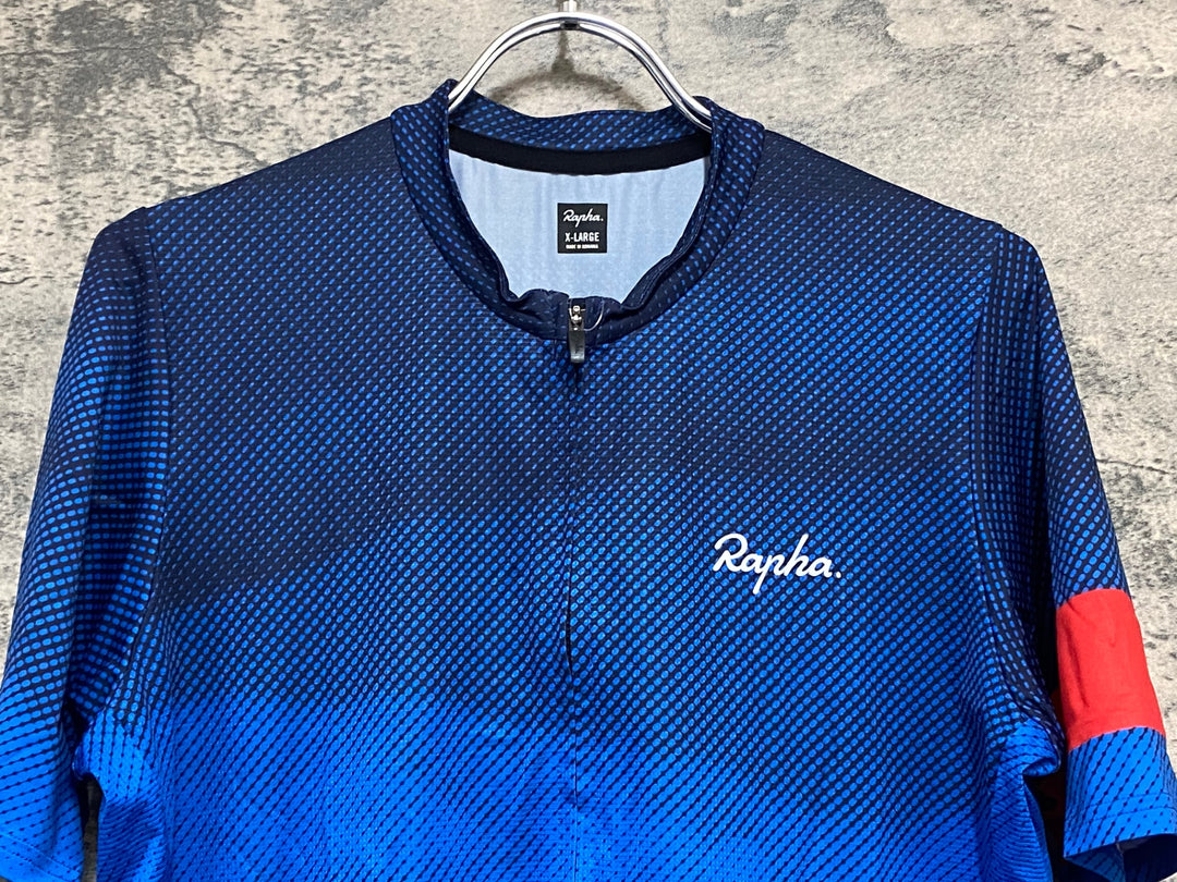 JZ857 ラファ Rapha LIGHTWEIGHT RACE JERSEY 半袖 サイクルジャージ 青 XL