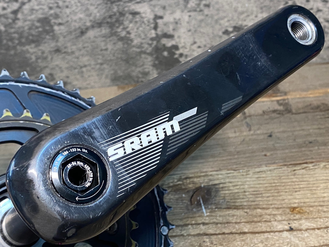 JG552 スラム SRAM RED 22 クランクセット QUARQ パワーメーター付き 170mm 52/36T 11S GXP STRONGLIGHTチェーンリング ※接続未確認のためジャンク