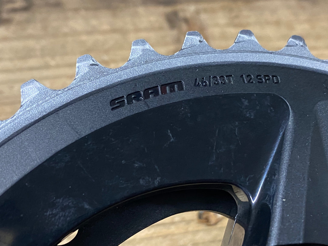 KC439 スラム SRAM RIVAL D1 クランクセット 172.5ｍｍ 46/33T ※チェーンリング割れありのためジャンク