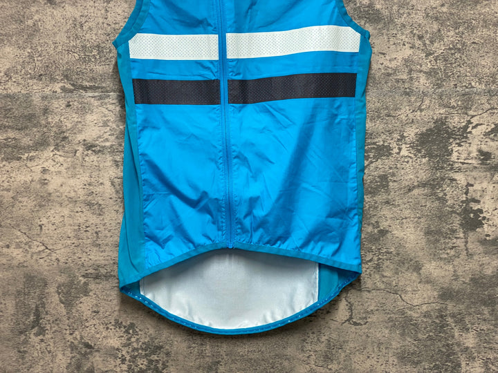 KP954 ラファ Rapha TEAM sky TRAINING BREVET GILET ジレ サイクルベスト 黒 スライブルー XS