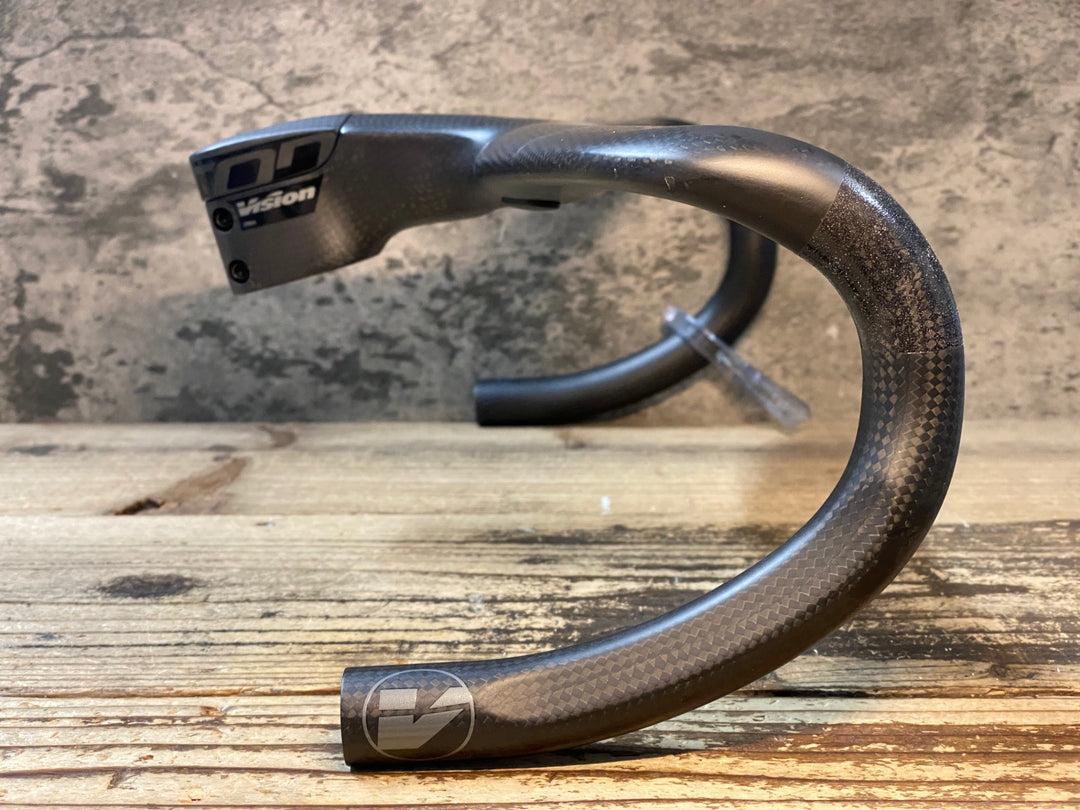 KO248 ヴィジョン Vision メトロン METRON 5D ACR 3k Integrated カーボン ハンドル ステム 一体型ドロップハンドル 420mm 110mm