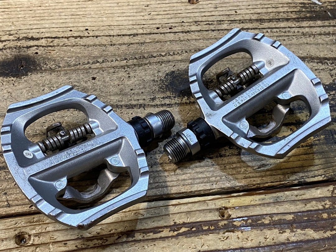 JZ349 シマノ SHIMANO PD-A530 ビンディングペダル 片面フラット SPD シルバー