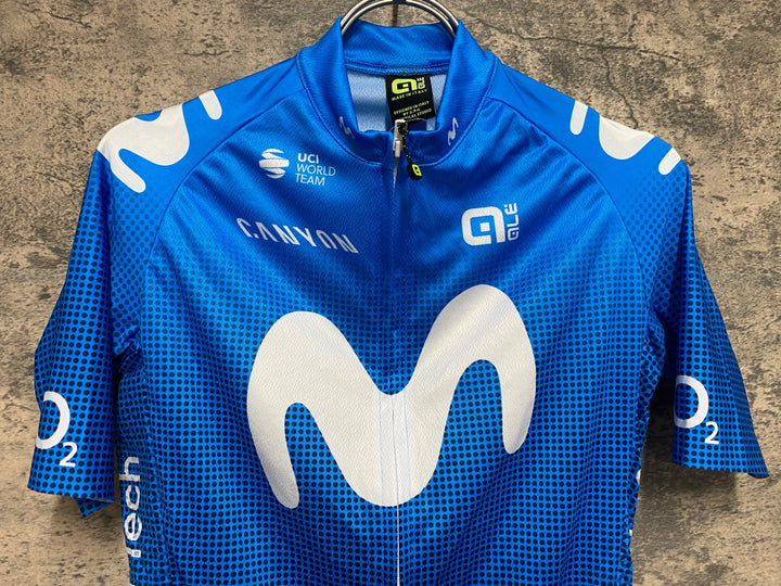 JS483 アレ ALE 半袖 サイクルジャージ 水色 S movistar