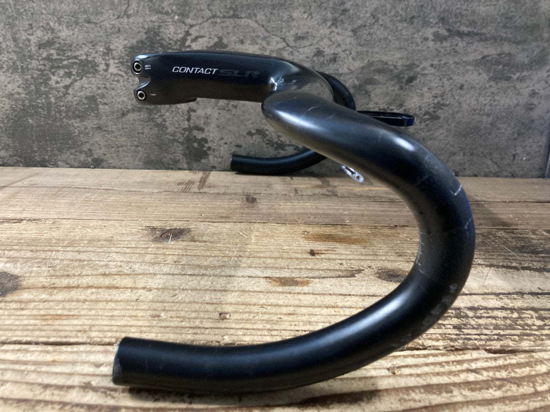 KN053 ジャイアント GIANT CONTACT SLR AERO INTEGRATED カーボン ドロップハンドル 一体型 110mm エンドC-C420mm Φ31.8mm ※傷多め