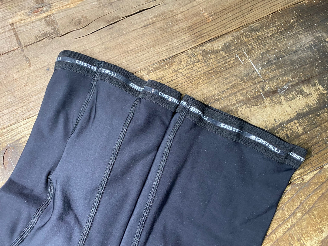 JJ492 カステリ CASTELLI MANO FLEX レッグウォーマー 黒 S 裏起毛