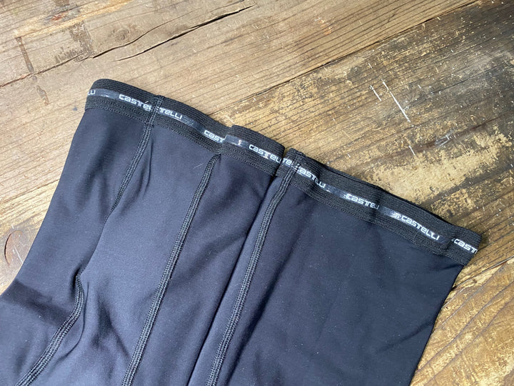 JJ492 カステリ CASTELLI MANO FLEX レッグウォーマー 黒 S 裏起毛
