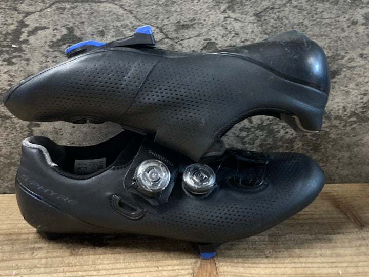 KD661 シマノ SHIMANO S-PHYRE RC9 SH-RC901M ビンディングシューズ 黒 SPD-SL EU41 ※左側BOAダイヤル破損