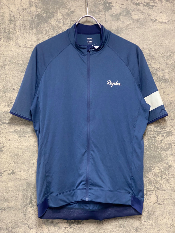 JZ241 ラファ Rapha CORE JERSEY 半袖 サイクルジャージ 青 XL