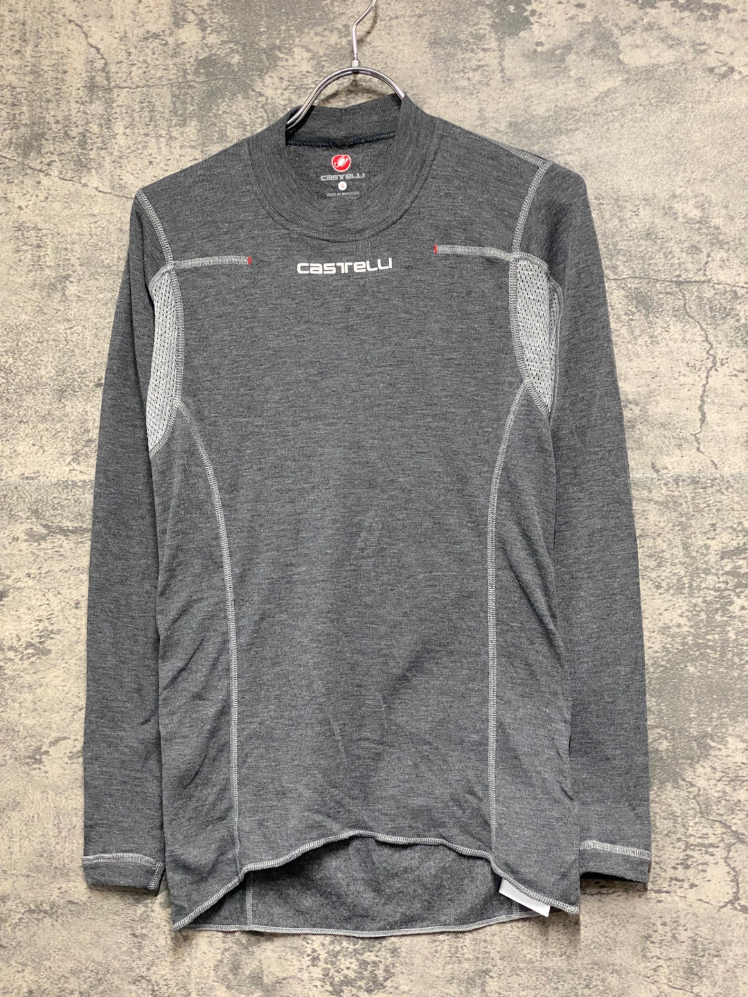 JV453 カステリ CASTELLI 長袖 ベースレイヤー グレー S 裏起毛