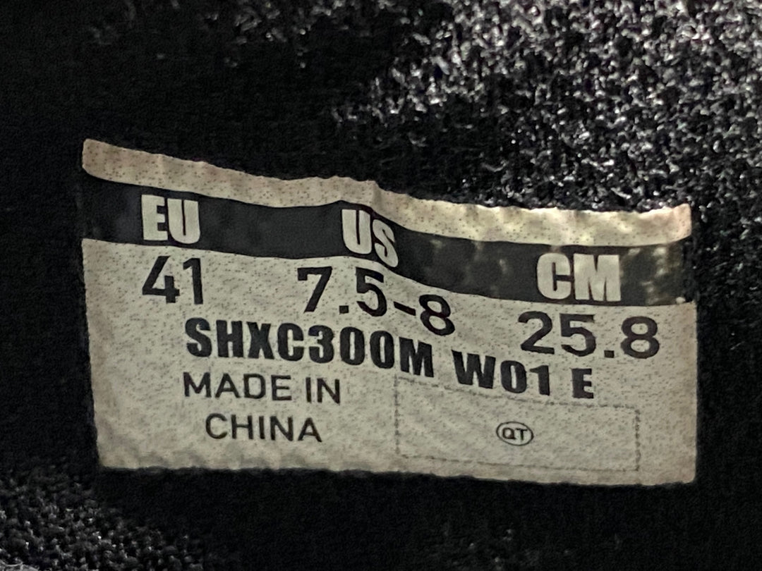 JH045 シマノ SHIMANO XC3 SH-XC300M W01 E ビンディングシューズ 2穴 白 EU41 BOA ※メスネジ欠品、内側剥がれのためジャンク