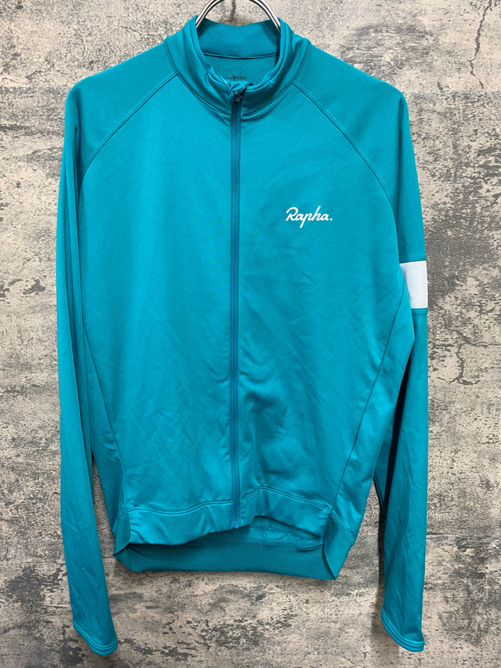 KA861 ラファ Rapha CORE LONG SLEEVE JERSEY 長袖 サイクルジャージ ターコイズグリーン M