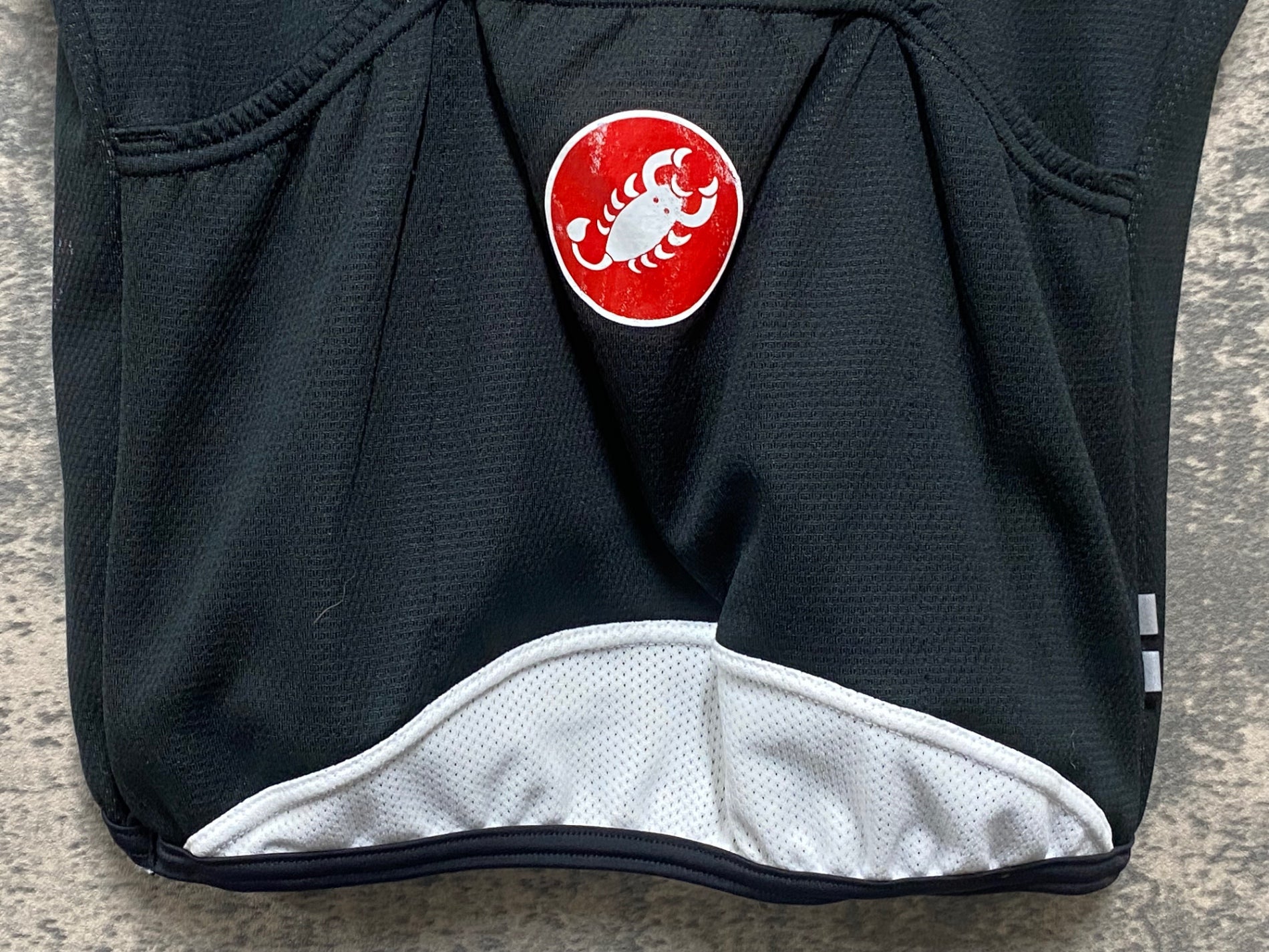 KG960 カステリ CASTELLI 半袖 サイクルジャージ 黒 S ハーフジップ