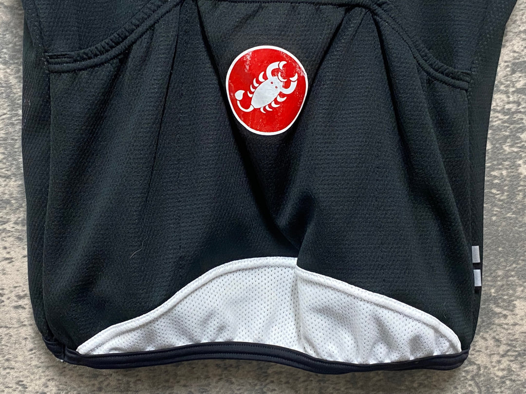 KG960 カステリ CASTELLI 半袖 サイクルジャージ 黒 S ハーフジップ