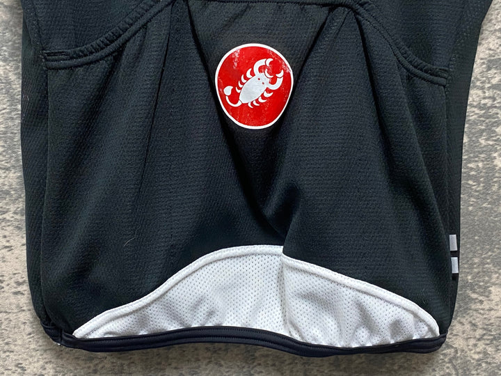 KG960 カステリ CASTELLI 半袖 サイクルジャージ 黒 S ハーフジップ