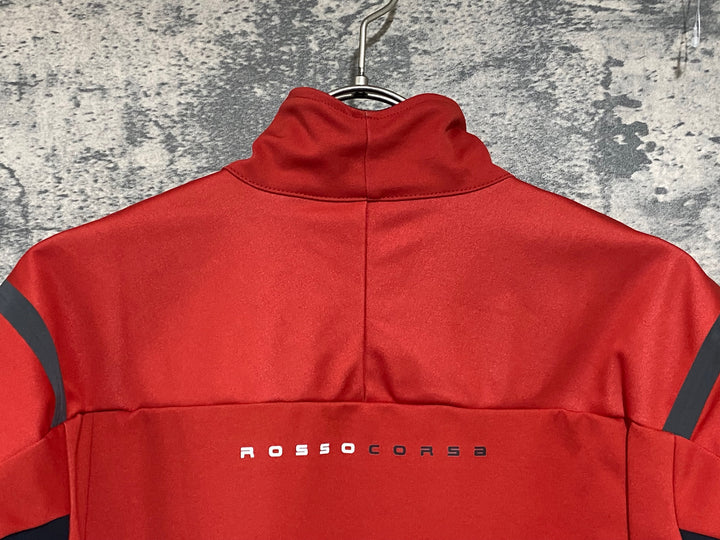 JJ386 カステリ CASTELLI ロッソコルサ ROSSO CORSA perfetto 長袖 サイクルジャケット 赤 黒 M 裏起毛 GORE-TEX INFINIUM