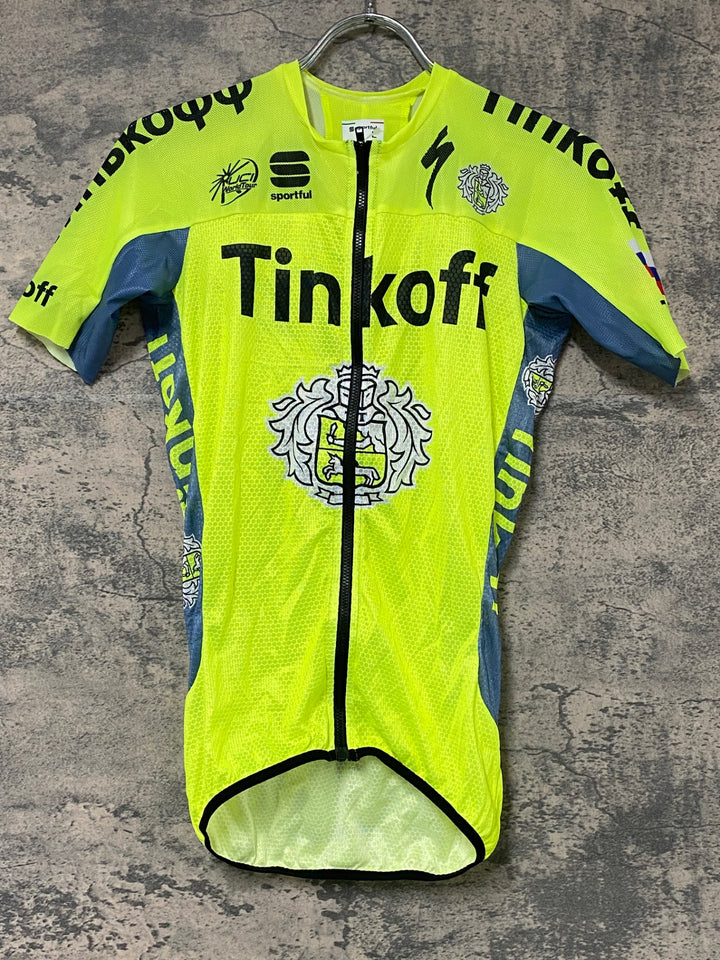 KJ848 スポーツフル sportful ULTRA LIGHT JERSEY 半袖 サイクルジャージ 黄 L TINKOFF