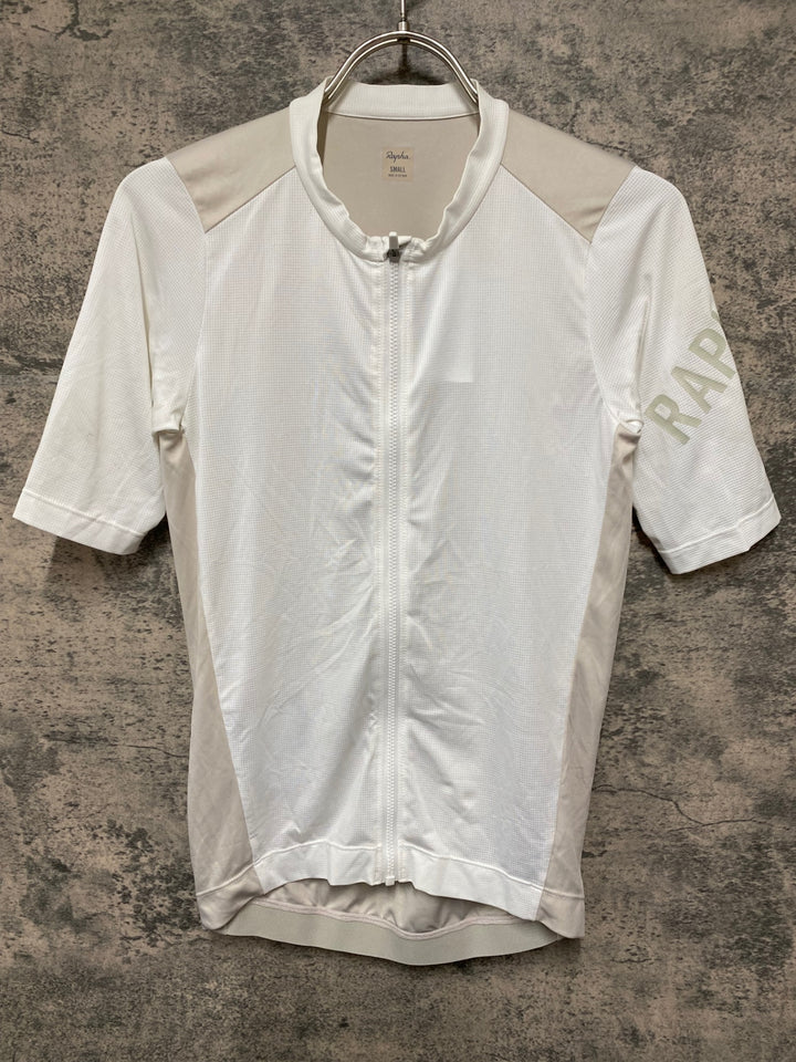 JV381 ラファ Rapha MENS PRO TEAM JERSEY 半袖 サイクルジャージ 白 S