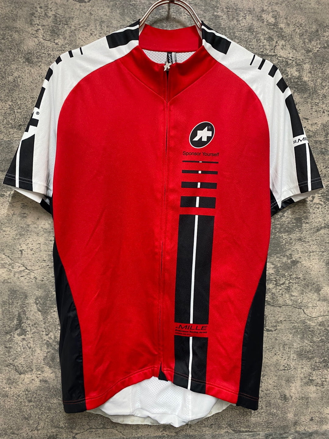 KF822 アソス ASSOS SS.MILLE 半袖 サイクルジャージ 赤 白 L