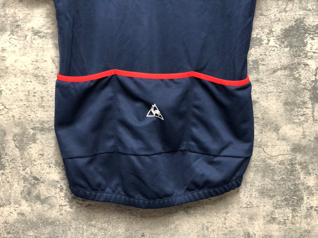 KN790 ルコックスポルティフ le coq sportif 半袖 サイクルジャージ 紺 O