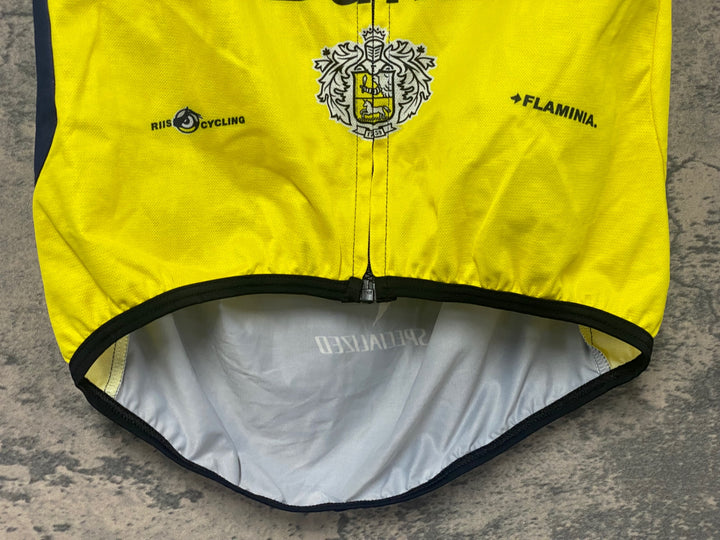 KJ777 スポーツフル sportful サイクルベスト 黃 紺 L SAXO BANK