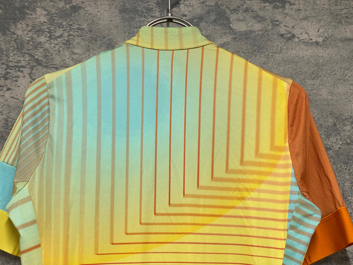 KC762 ラファ Rapha TUNNEL VISION TRAINING JERSEY 半袖 サイクルジャージ オレンジ 黄 M