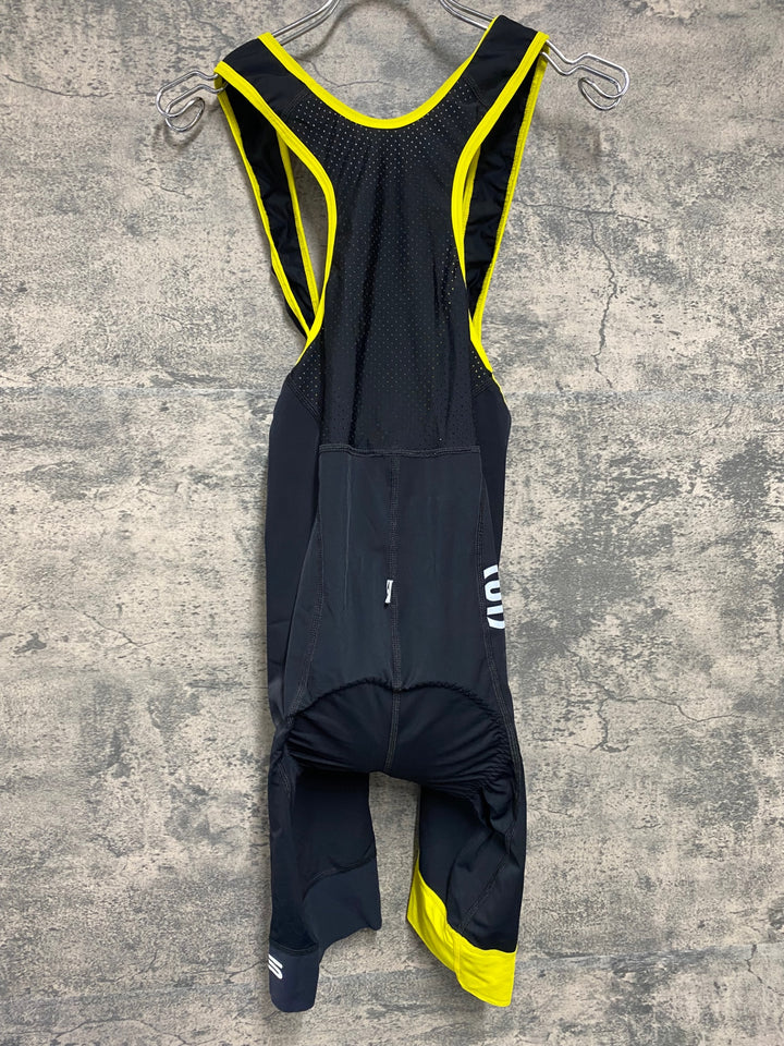 JS648 スキンズ SKINS Cycle Dnamic Bib Half Tights ビブショーツ 黒 黄色 M