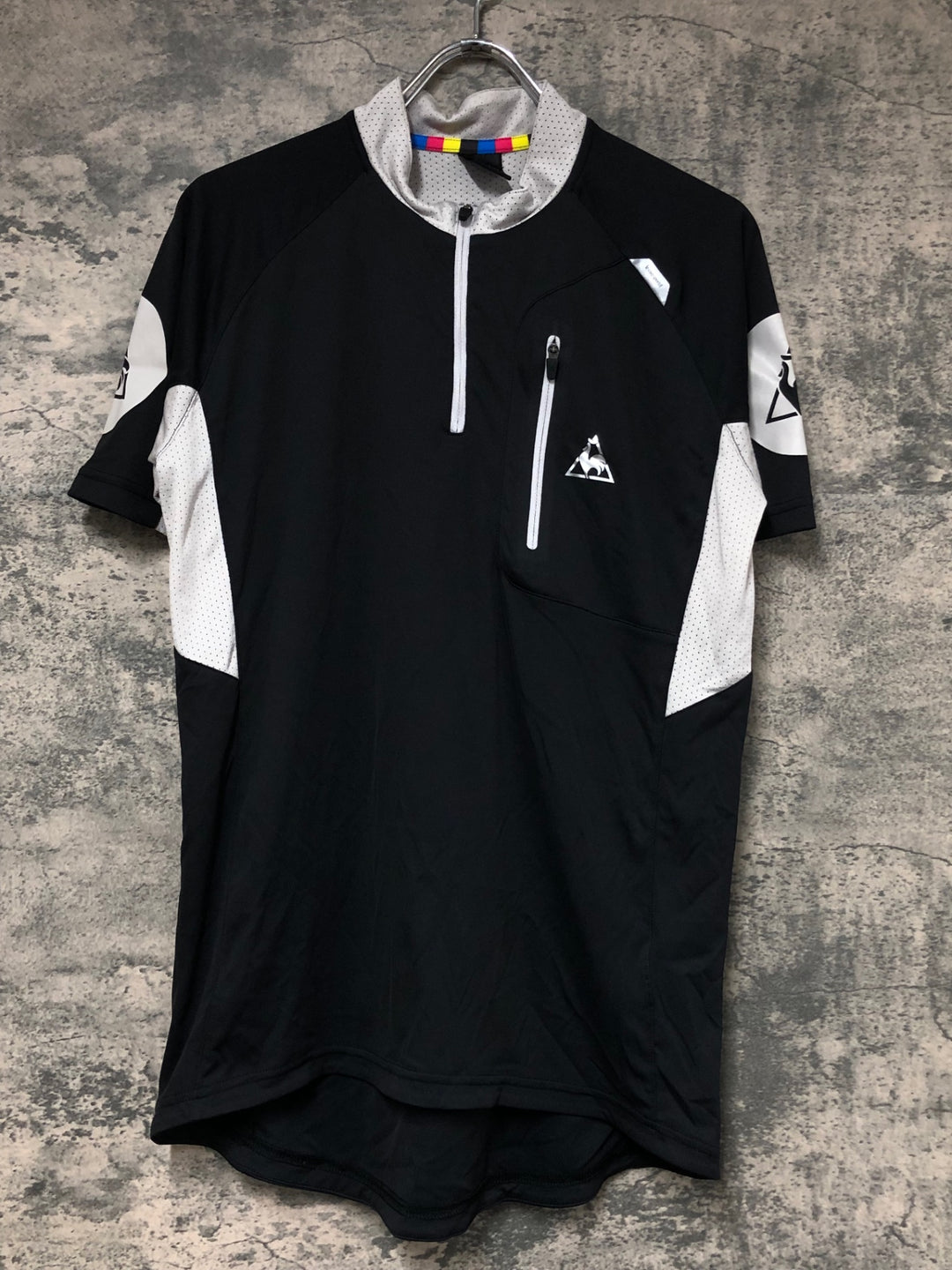 JW275 ルコックスポルティフ le coq sportif 半袖 サイクルジャージ 黒 O