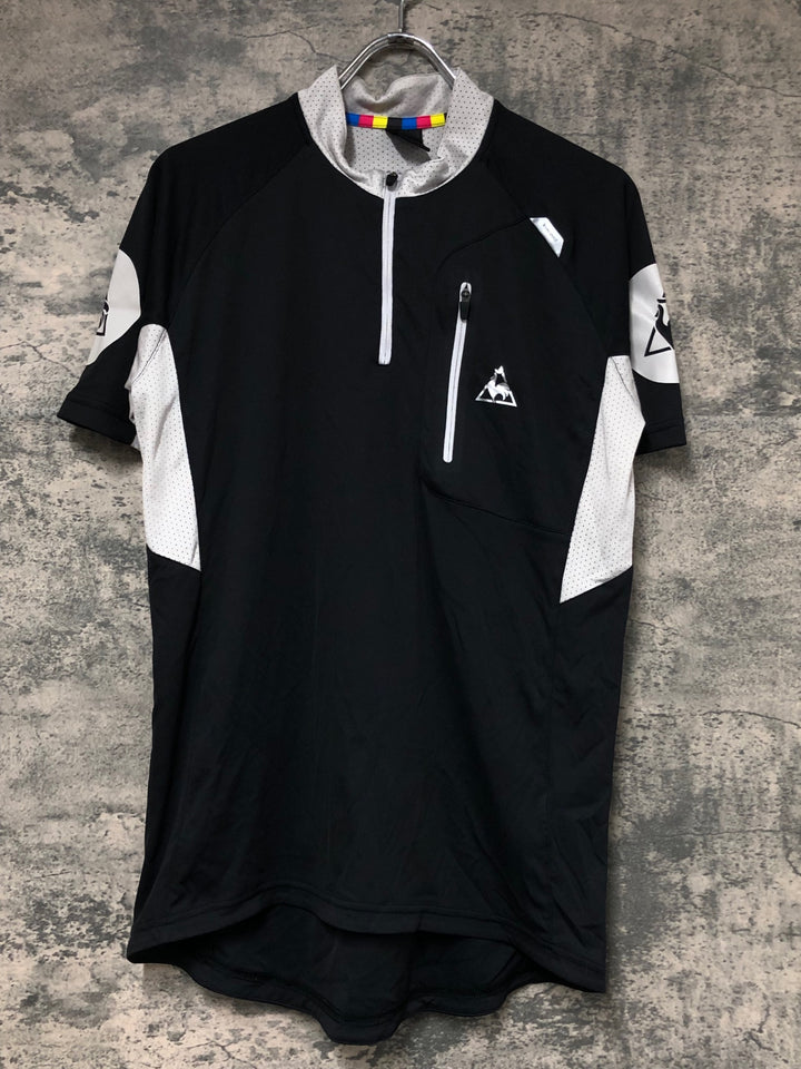 JW275 ルコックスポルティフ le coq sportif 半袖 サイクルジャージ 黒 O