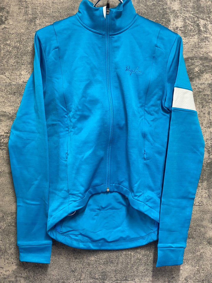 JV176 ラファ Rapha WINTER JERSEY 長袖 サイクルジャケット 水色 XS