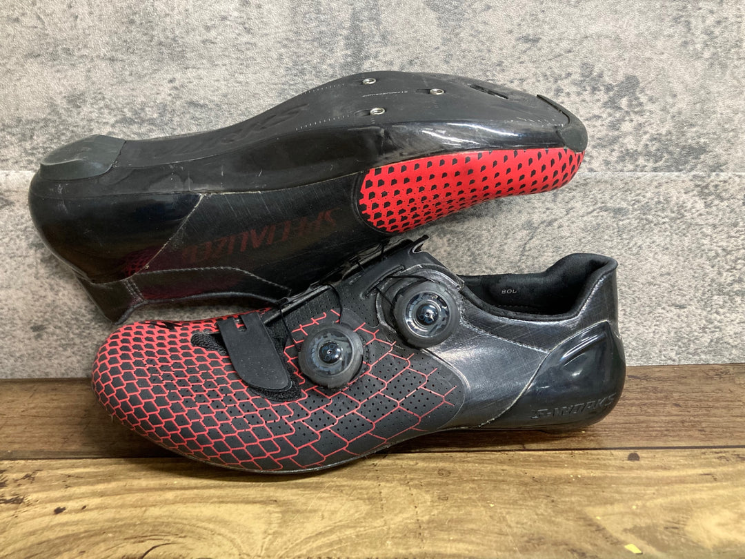 JT272 スペシャライズド SPECIALIZED S-WORKS 6 RD ビンディングシューズ 黒赤 3穴 EU39