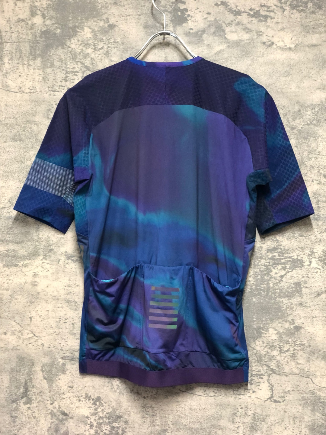 KM111 ラファ Rapha PRO TEAM AERO JERSEY OIL SLICK 半袖 サイクルジャージ 紫 XL