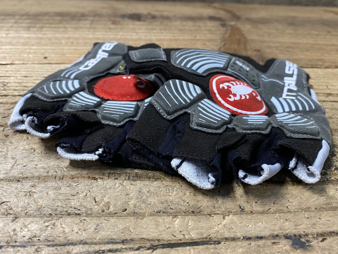 KN398 カステリ CASTELLI ROSSO CORSA 指切 グローブ 黒 白 ※サイズ不明