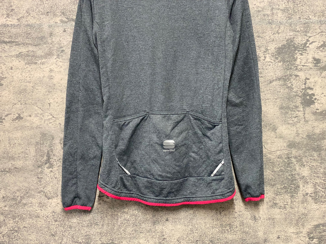 KF867 スポーツフル sportful 長袖 サイクルジャージ グレー S 裏起毛