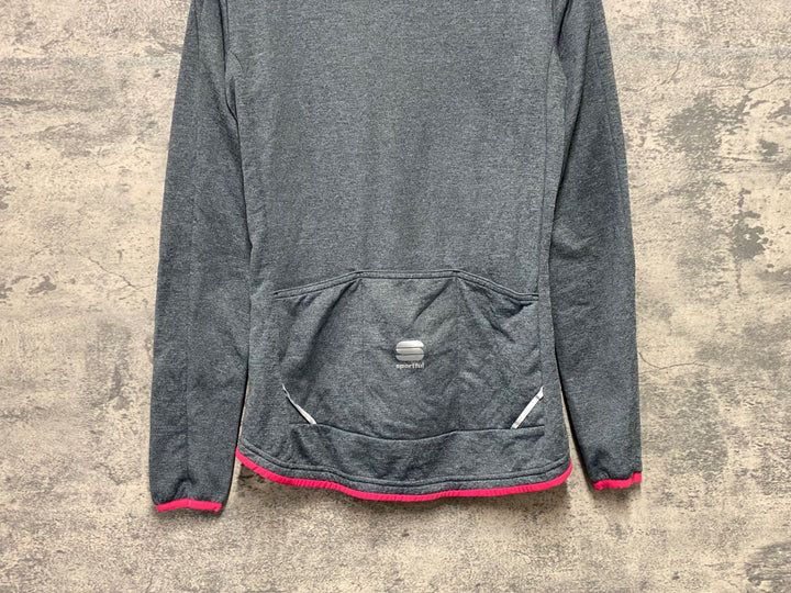 KF867 スポーツフル sportful 長袖 サイクルジャージ グレー S 裏起毛