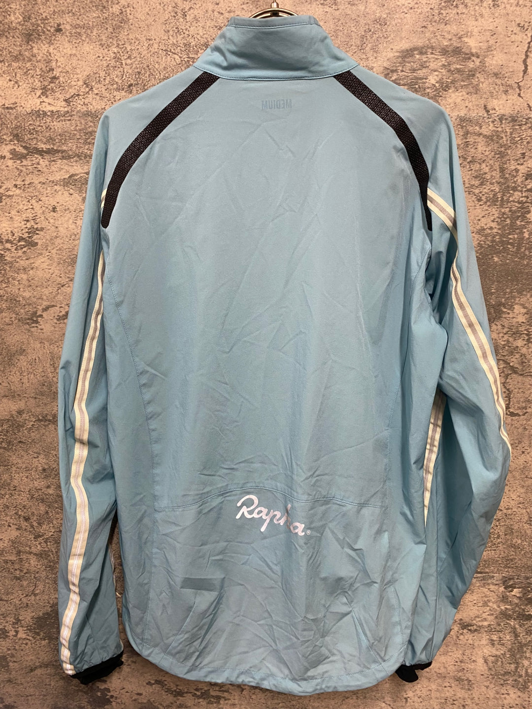 KA863 ラファ Rapha WIND JACKET 長袖 ウインドブレイカー 水色 M ※チャック取手破損
