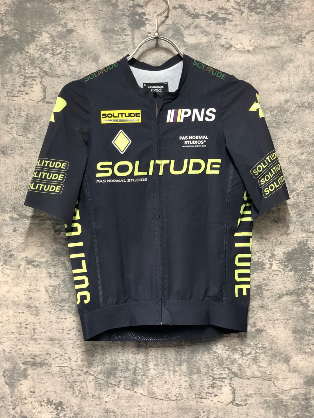 KK153 パスノーマルスタジオ PAS NORMAL STUDIOS Solitude Logo Jersey 半袖 サイクルジャージ 黒 S